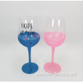 custom colored red wine glass goblet set